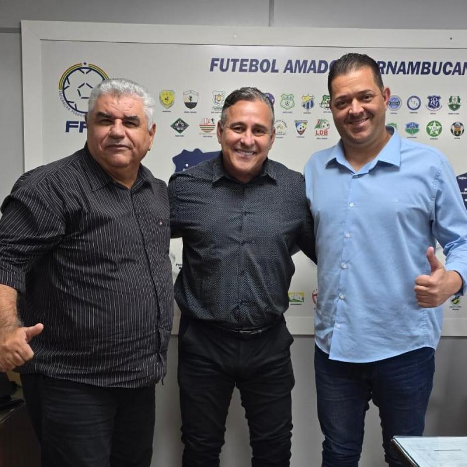 FPF recebe visita do presidente da Liga Desportiva Garanhuense