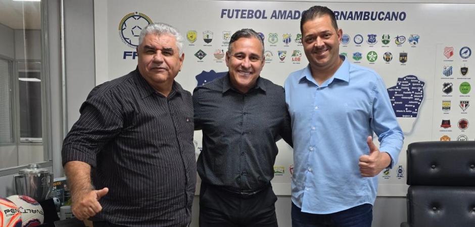FPF recebe visita do presidente da Liga Desportiva Garanhuense