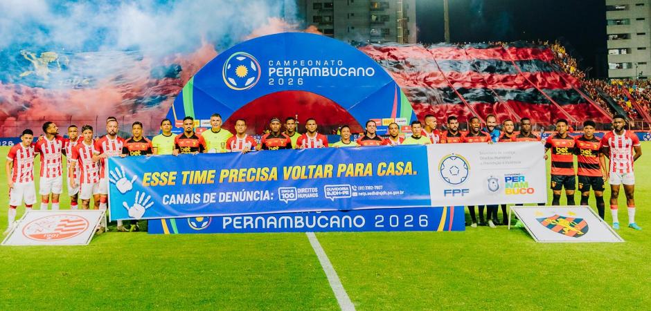 FPF e Governo de PE realizam mobilização contra o desaparecimento de crianças no primeiro jogo da final do Pernambucano