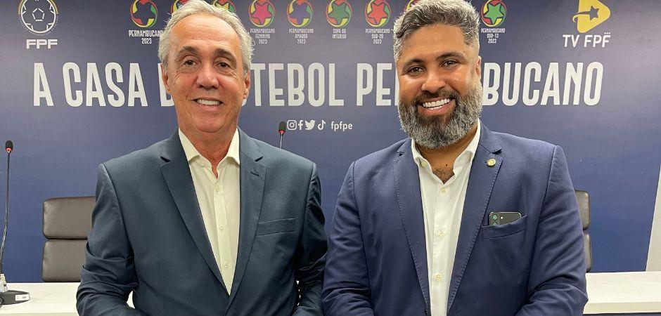 Evandro Carvalho recebe vereador Rinaldo Júnior na FPF 